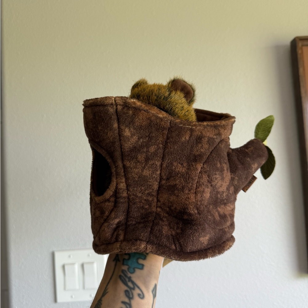 Folkmanis Bear in Stump Puppet